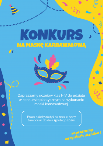 Konkurs „Najpiękniejsza Maska Karnawałowa”
